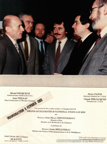 Inauguration du GANIL le 3 février 1983 