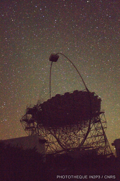 Télescope de grande taille LST-1 (CTAO) pendant la nouvelle lune