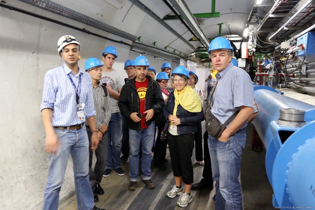 visite du tunnel du LHC avec l'IPHC