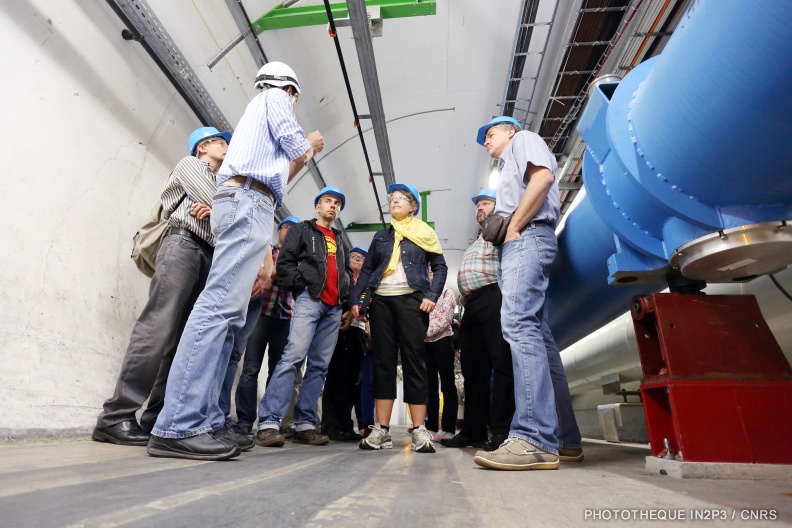 visite du tunnel du LHC avec l'IPHC
