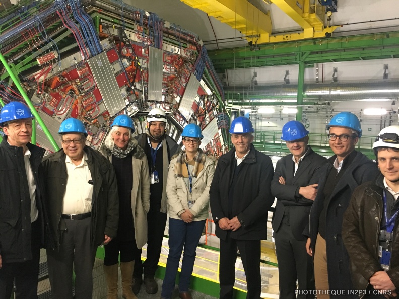 Visite au CERN de Antoine Petit, président-directeur général du CNRS, le 1 mars 2018 