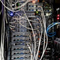 Vue du câblage Interne d'une baie de la salle informatique mutualisée Virtual Data (CSNSM, IAS, IMNC, IPN, LAL, LPT) du Labex P2IO