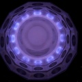 Plasma micro-onde RCE avec configuration magnétique de type tête-bêche (Argon, 1 mTorr, 150 W par source)