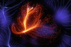 Vue d'artiste du superamas de galaxies Laniakea (IP2I)