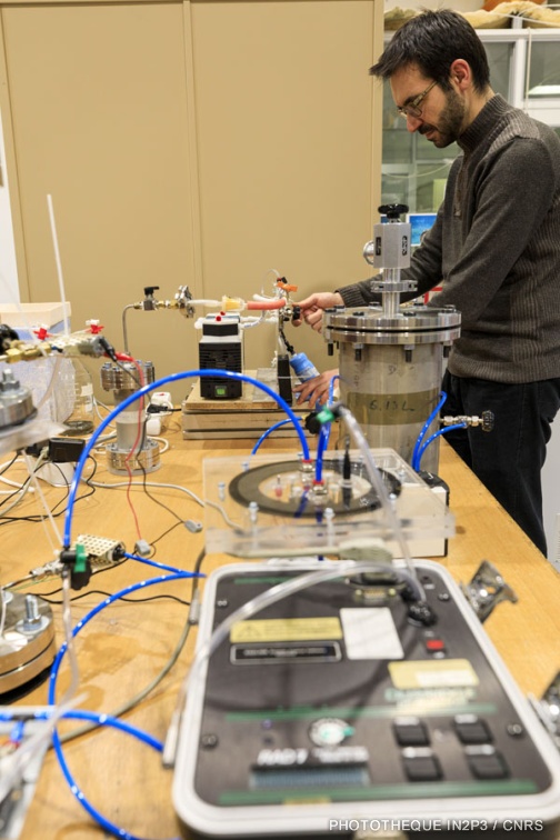 Mesure d'absorption du radon dans des matériaux microporreux dans le cadre du projet MicroRadon