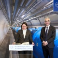Visite au CERN de Valérie Rabault, vice-présidente de l'Assemblée nationale.