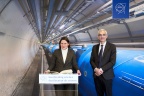 Visite au CERN de Valérie Rabault, vice-présidente de l'Assemblée nationale.