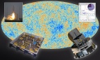 Photo Planck and the Cosmic microwave background-montage