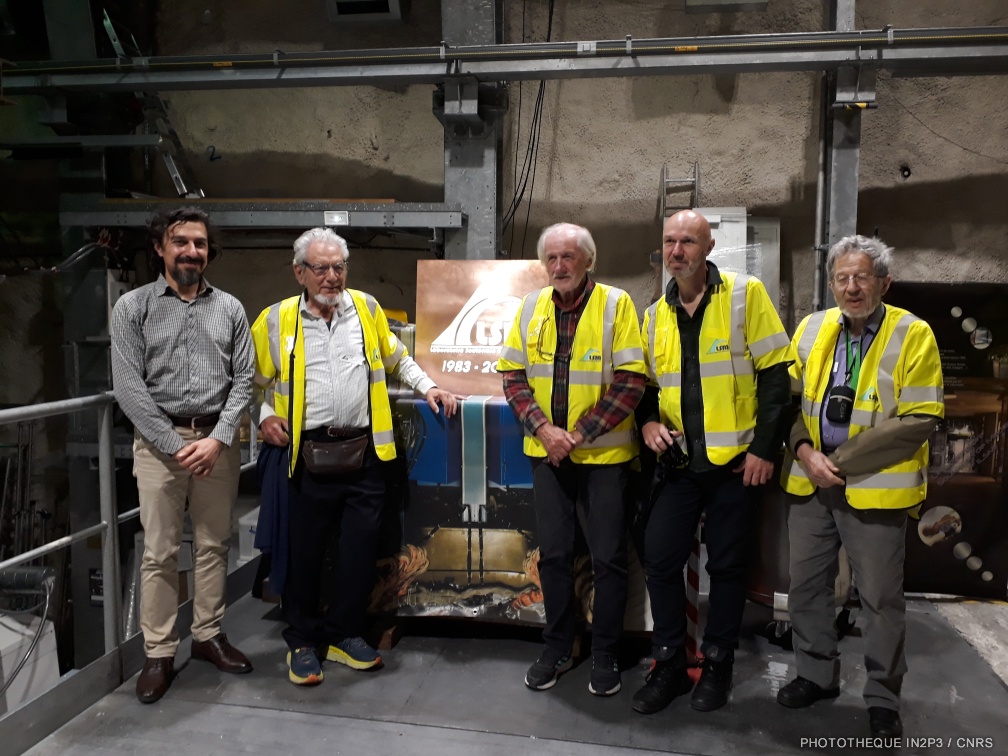 Ali Dastgheibi-Fard, Luigi Mosca (Ancien Directeur du LSM), Jean-Louis Reyss  (Ancien Directeur adjoint du LSM), Christophe Vescovi (Responsable Opérationnel LSM) et Maurice Chapellier (Conseiller Scientifique)