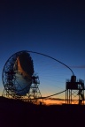 Télescope de grande taille LST-1 (CTAO) au coucher du soleil