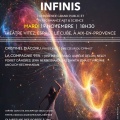 Affiche de la soirée grand public "A la recherche des infinis"