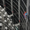 Vue du veto pendant l’installation de l’électronique