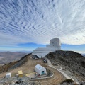Vue sur l’Observatoire Vera Rubin, situé sur le mont Cerro Pachón au Chili