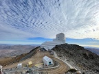 Vue sur l’Observatoire Vera Rubin, situé sur le mont Cerro Pachón au Chili