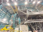 Vue de côté de l’imposante structure du télescope LSST