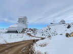 Vue sur l’Observatoire Vera Rubin, situé sur le mont Cerro Pachón au Chili