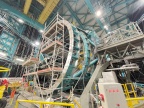Vue de la structure du télescope LSST en cours d’assemblage