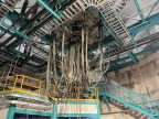 Vue sur le câblage du télescope LSST, situé dans le dôme sous le télescope