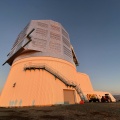 Vue sur l’Observatoire Vera Rubin, situé sur le mont Cerro Pachón au Chili