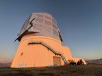 Vue sur l’Observatoire Vera Rubin, situé sur le mont Cerro Pachón au Chili