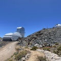 Vue sur l’Observatoire Vera Rubin, situé sur le mont Cerro Pachón au Chili