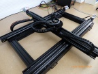 Faisceau fin, table XY et tête rotative