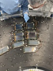 Intégration de huit modules de détection en silicium 